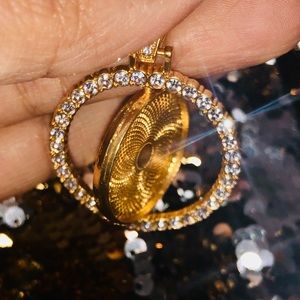 One of a kind beautiful hand made custom rotating memory pendant charm huge sale